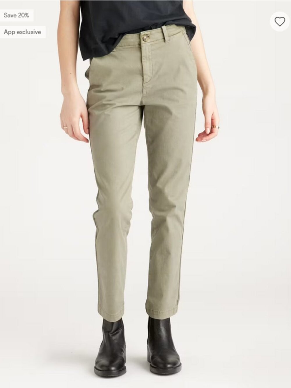 Quince Stretch Cotton Twill Girlfriend Chino Pants Olive